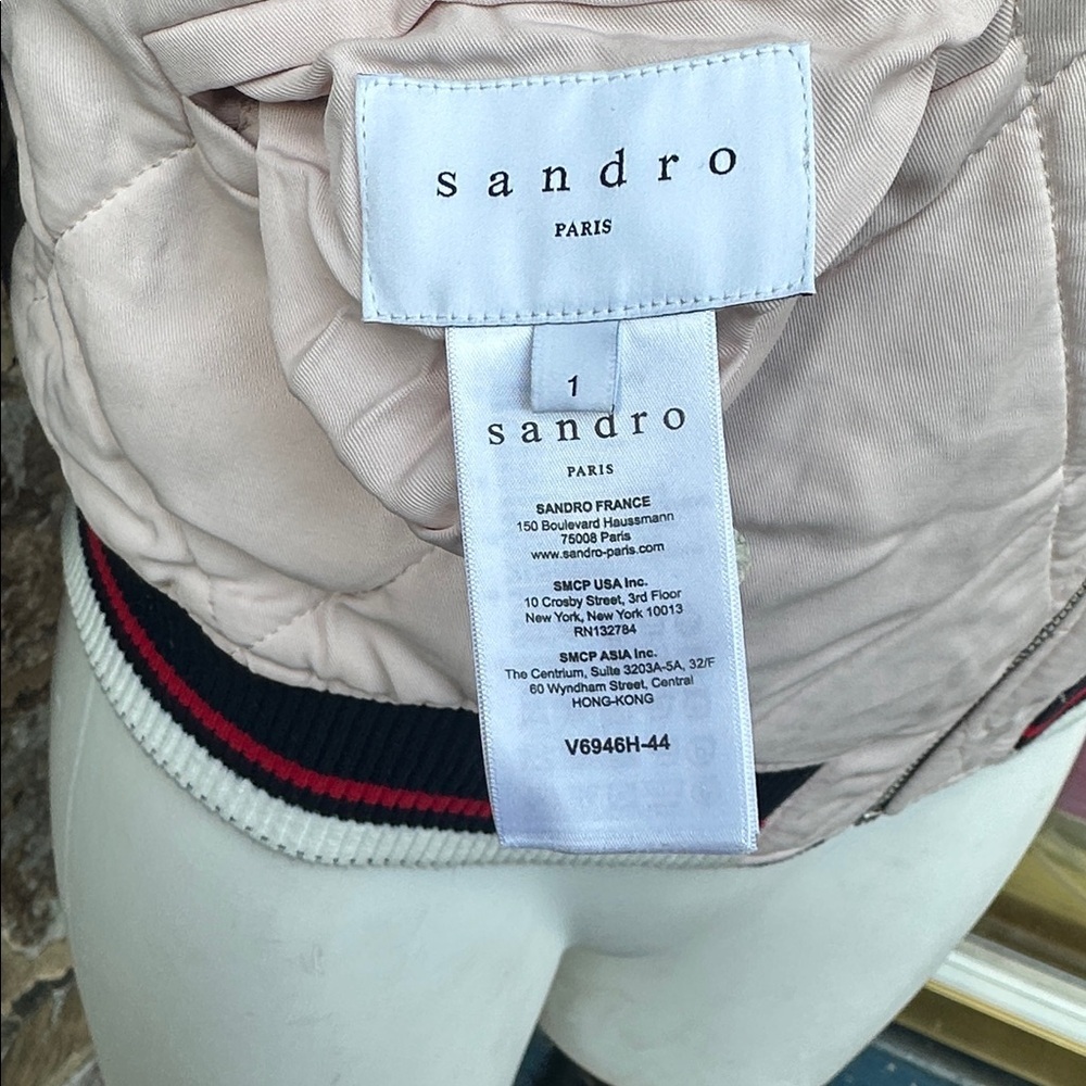 Sandro Phedre reversible Velvet Baseball Jacket size 1 (US 4) - Picture 10 of 12